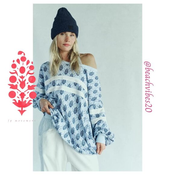 FP MOVEMENT BY FREE PEOPLE Post Up Logo Layer Grey Motif Small NWT - Picture 3 of 13